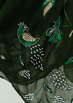 Peacock Embroidery Veils