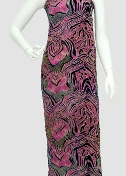 Pink Chiffon Velvet Mystique Curve Front View