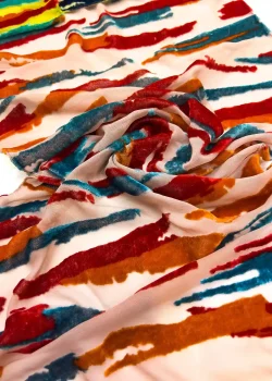 CHF-VLT-SLK-002, Canyon Chiffon Velvet Fabric, wholesale fabric in Dubai, chiffon velvet silk in UAE