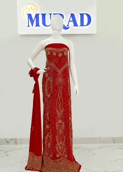 Floral Vine Handwork Chiffon