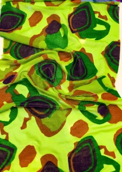 CHF-VLT-SLK-007, chiffon velvet silk fabric in Dubai, Geometric Echoes Chiffon Velvet,