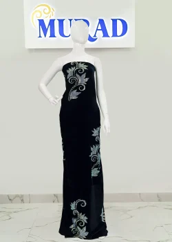 MIC-VLT-STN-002, Micro Branch Draped Velvet, stonework fabrics in Dubai, wholesale stonework fabric 