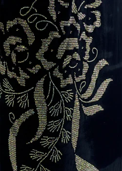 MIC-VLT-STN-003, Micro Stonework Bale Symphony, velvet stonework fabric in Dubai, 