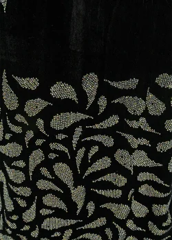 MIC-VLT-STN-004, Wholesale Stonework fabric in Dubai, Micro Velvet Serenity, stonework velvet dresses and veils in Dubai