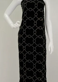 Black Velvet Solar Eclipse Dress Front View